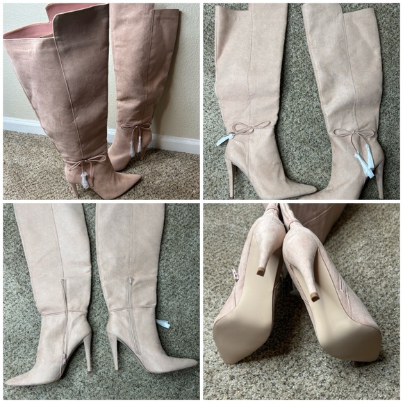 🟣two bundle Brand new women boots size9.5 black ones is a size9 - Picture 2 of 11